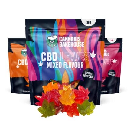 CBD Cannabis Gummies Leaves