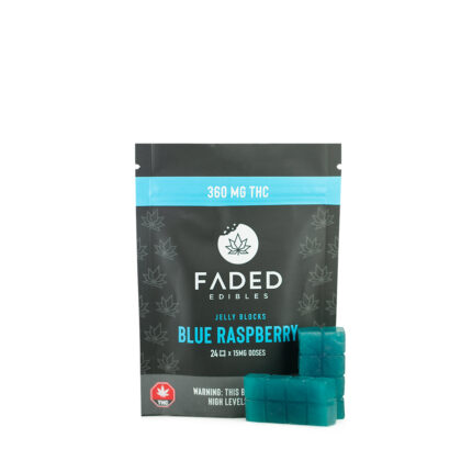 Faded Cannabis Co. Blue Raspberry Jelly Blocks