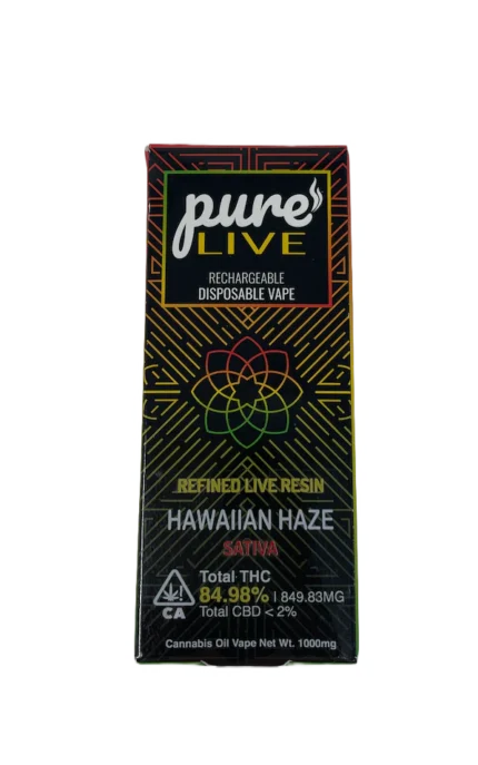 Pure Live Full Spectrum Refined Live Resin 1G Disposable Vape - Hawaiian Haze