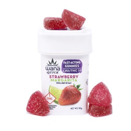 WANA QUICK STRAWBERRY MARGARITA GUMMIES 1:1 100MG