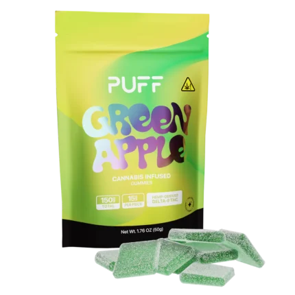 PUFF Delta Green Apple Gummies